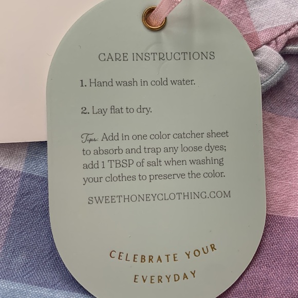 NWT Sweet Honey Classic Belle Bubble Poolside Plaid Dress 12M - Picture 8 of 14